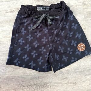 Kids Swim Trunks with Patterned Design